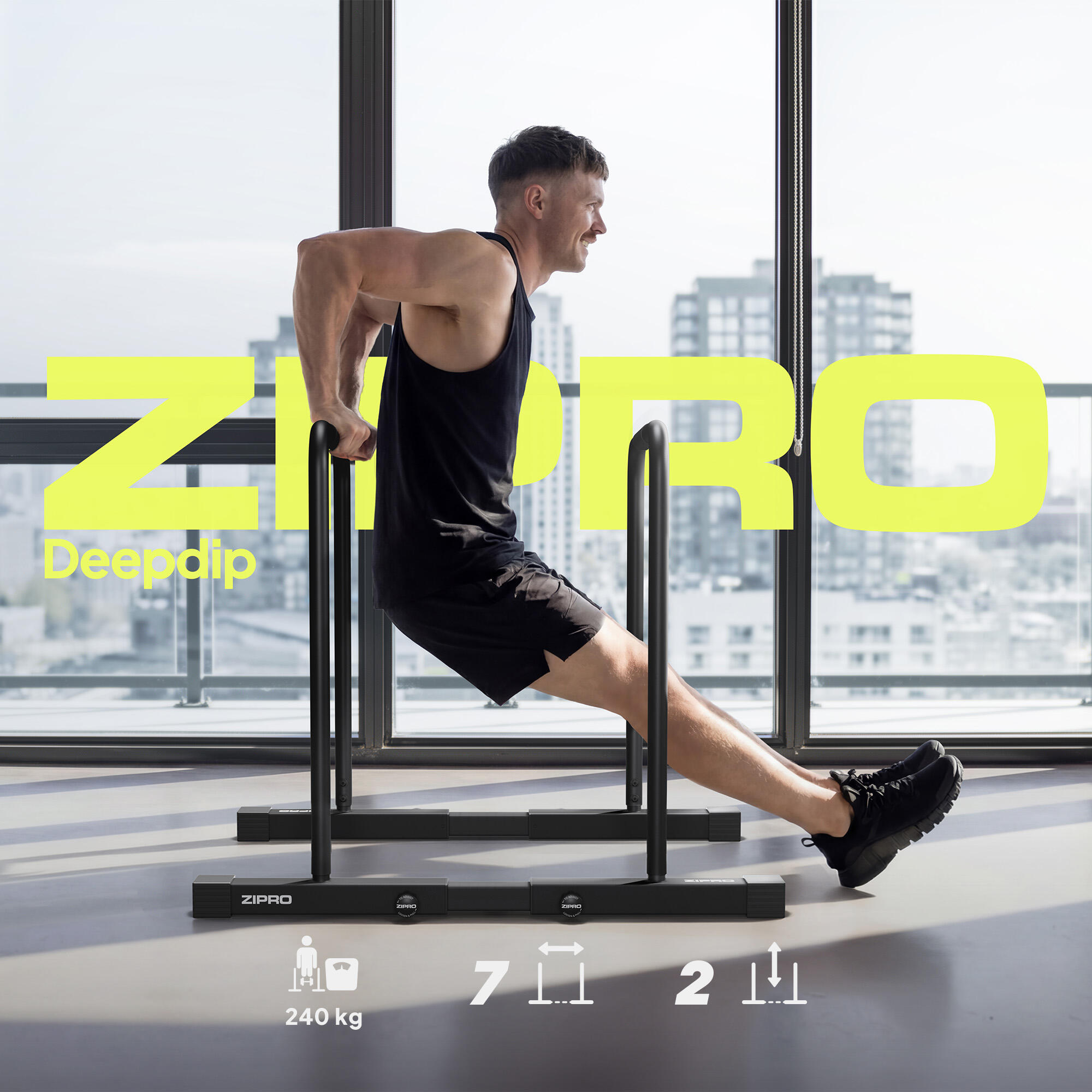 Parallele ZIPRO Deepdip regolabili per dips 3/7