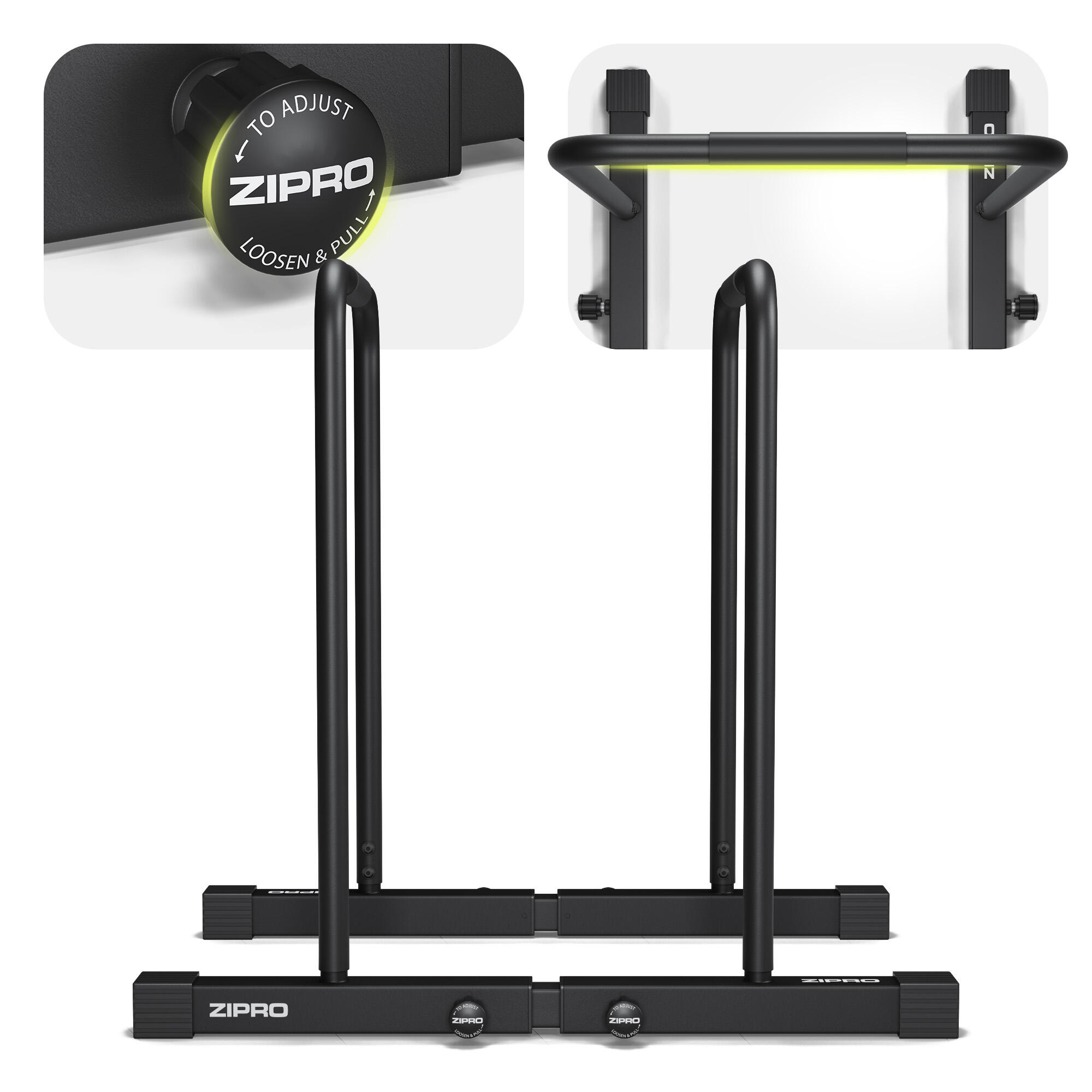 Parallele ZIPRO Deepdip regolabili per dips 7/7