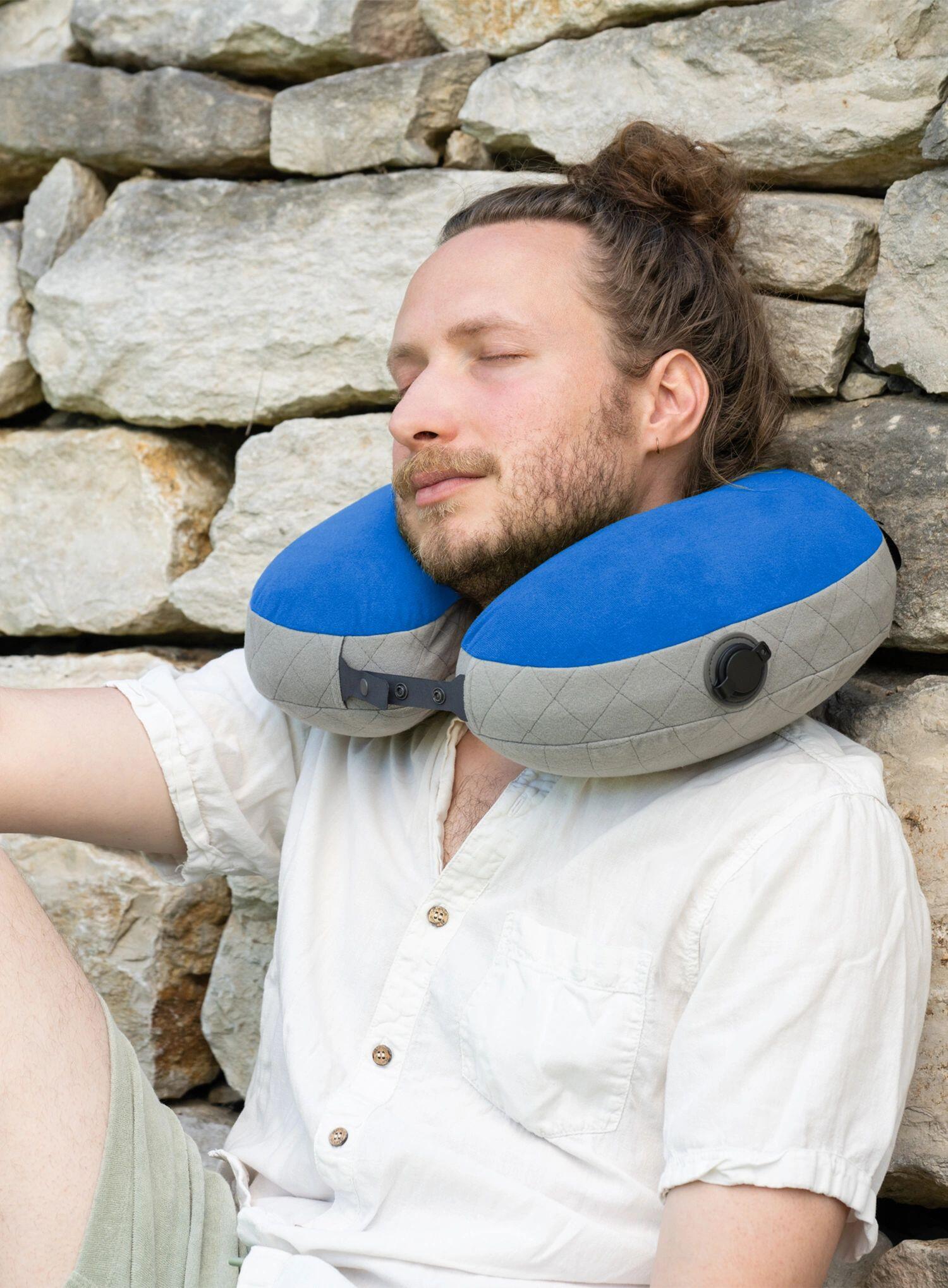 Poduszka turystyczna Cocoon U-Shaped Down Neck Pillow - true blue/grey 2/7