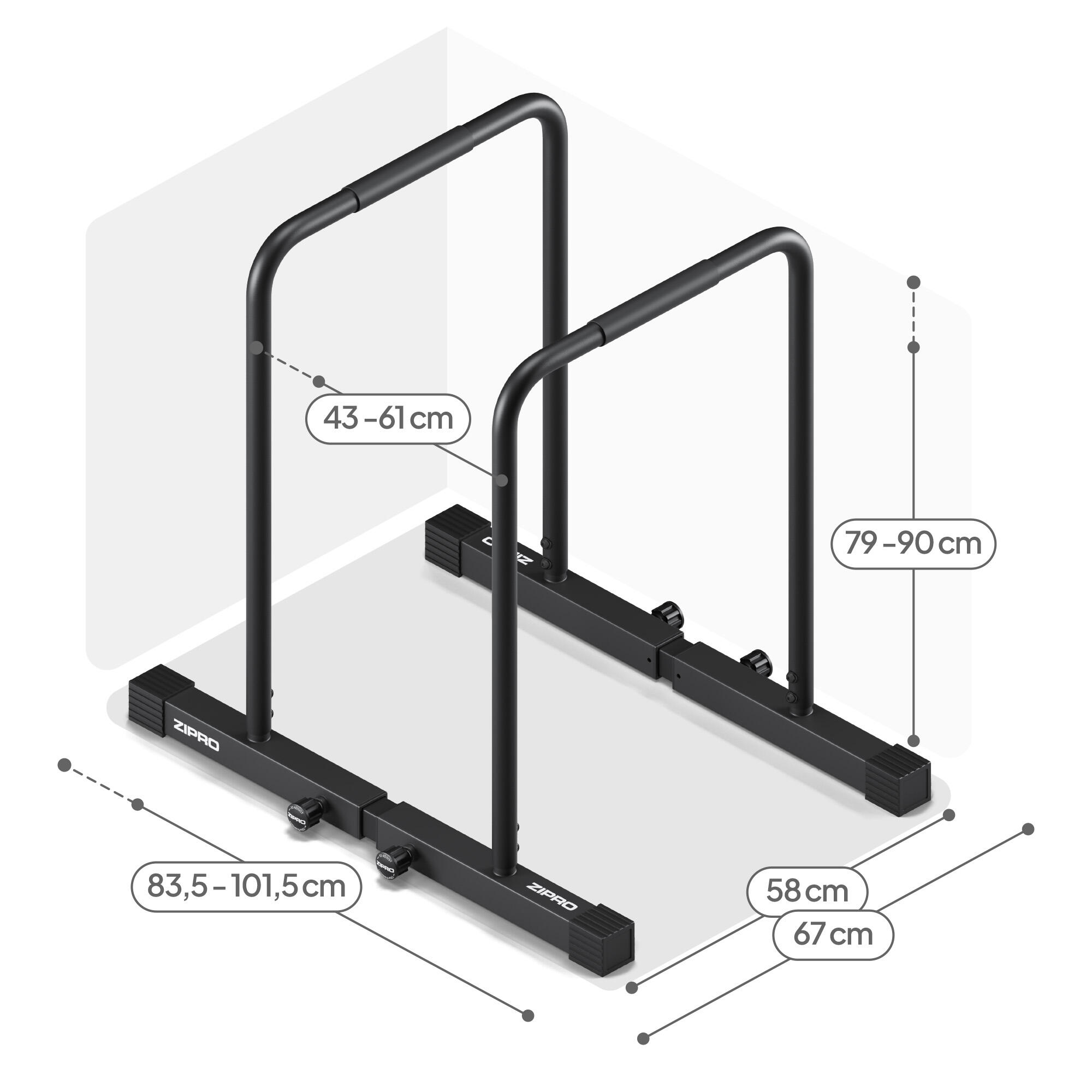 Parallele ZIPRO Deepdip regolabili per dips 6/7