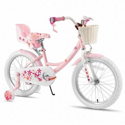 Fille Cyclisme Vélo Enfant avec petites roues panier porte-poupée 12