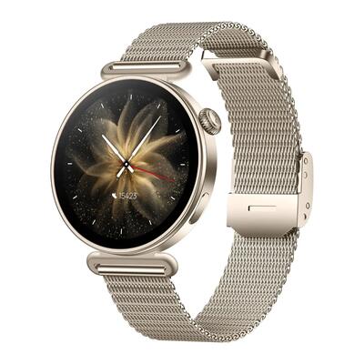 Smartwatch Forever SB-380 Bloomdust Bluetooth 5.3 IP68 AMOLED Oro champagne