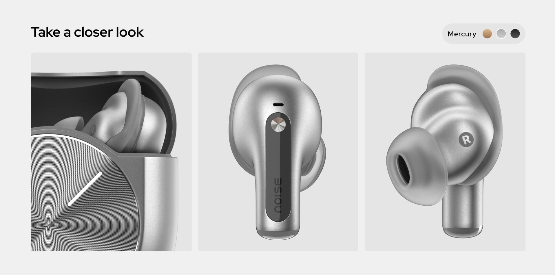 Auriculares True Wireless Earbuds NOISE Sound by BOSE Masterbuds 2 Mercury 6/7