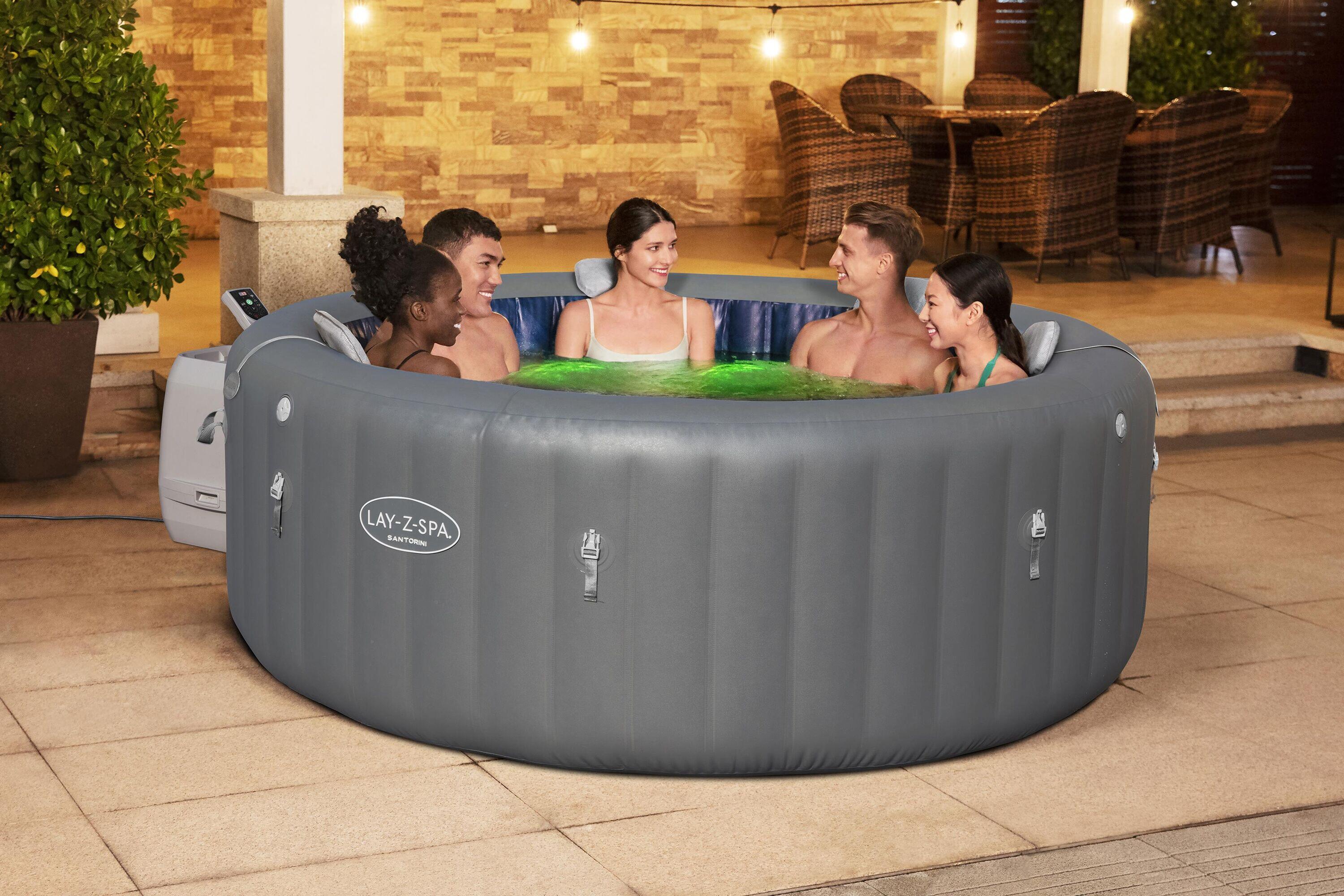 Bestway 6001T Minipiscina idromassaggio gonfiabile Lay-Z-Spa Santorini 4/7