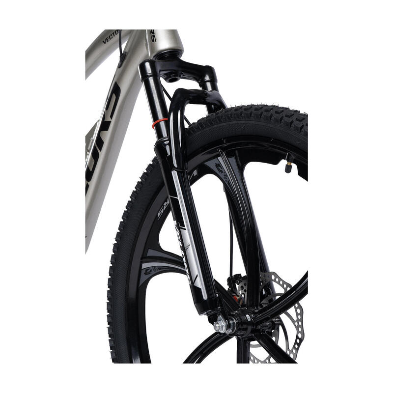 Bicicletă de munte 3x7v Full-Suspension 26" Velors Vector Argintiu