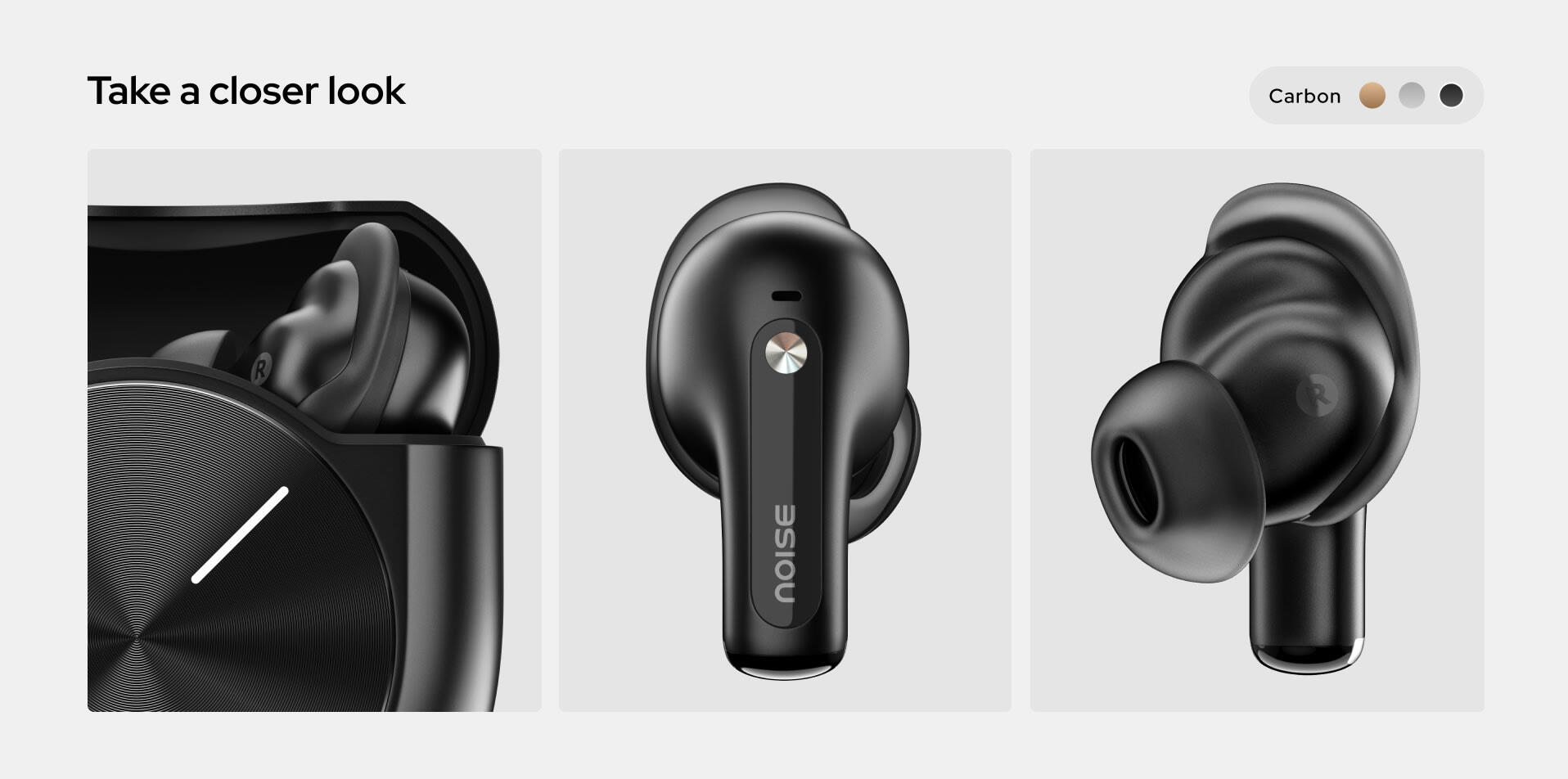 Écouteurs True Wireless NOISE Sound by BOSE Masterbuds 2 Carbon 6/6