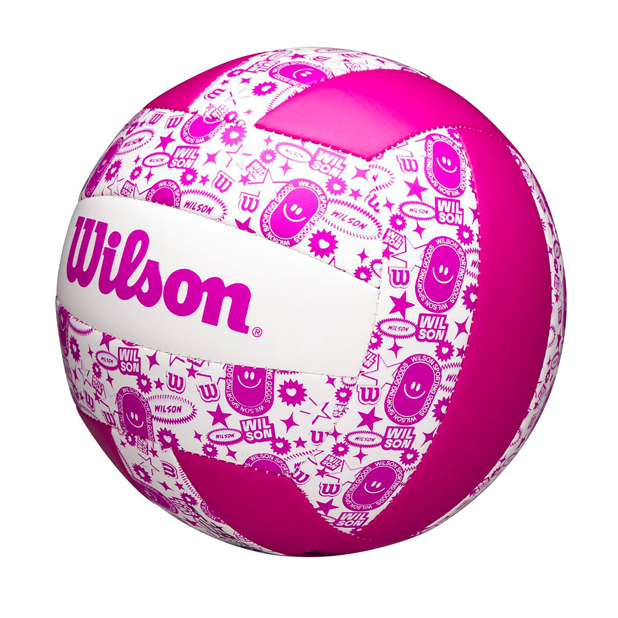Ballon de volley-ball Wilson STAMP VIOLET/BLANC, taille 5 2/4