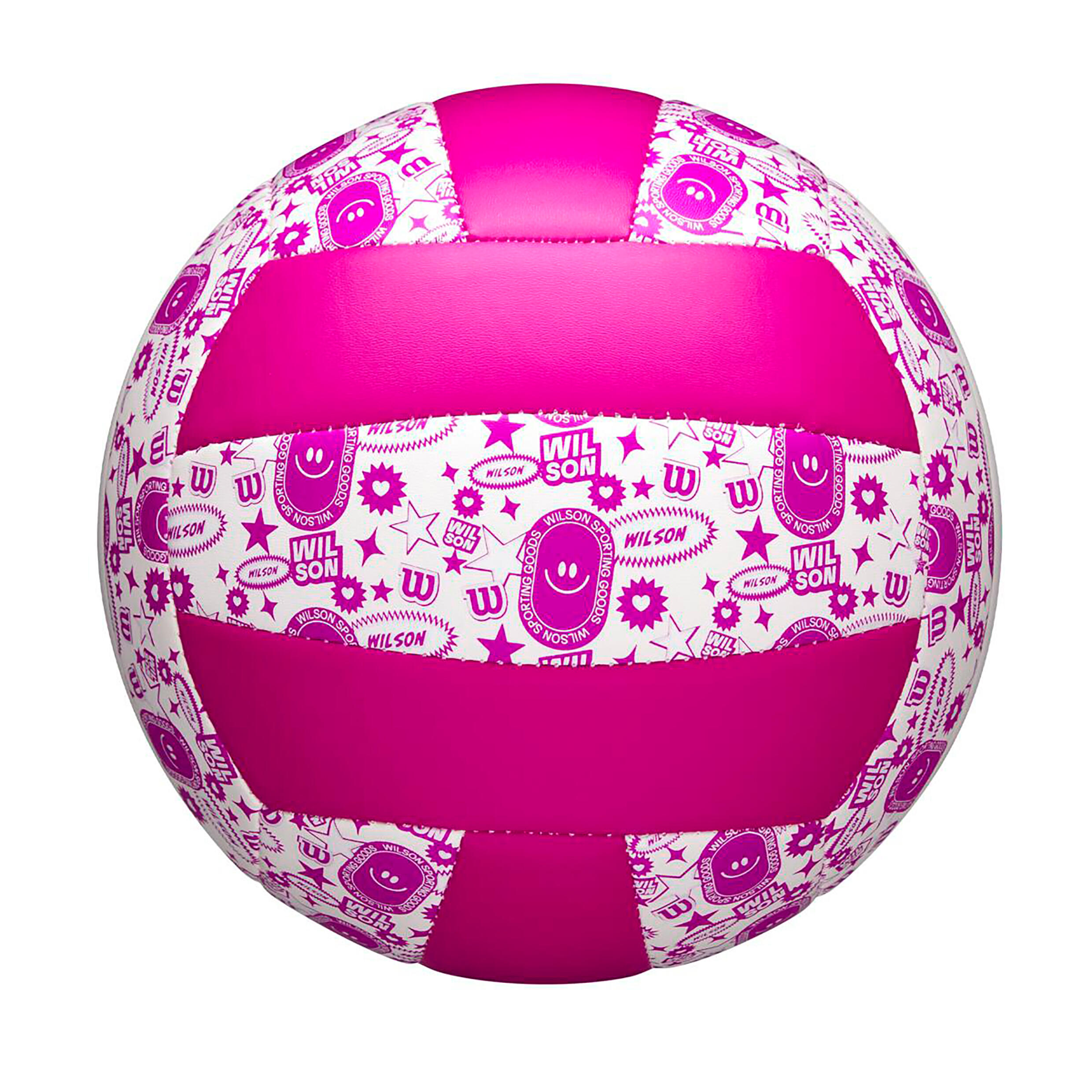 Ballon de volley-ball Wilson STAMP VIOLET/BLANC, taille 5 4/4