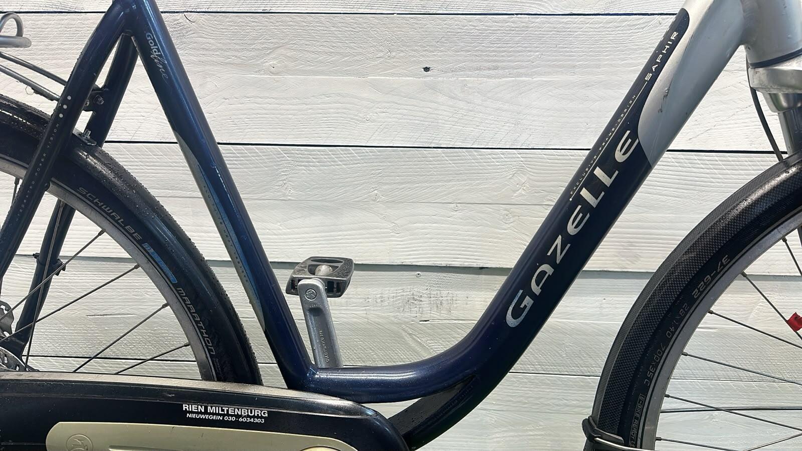 Gazelle stadsfiets 57 cm, 8 versnellingen, blauw 2/3