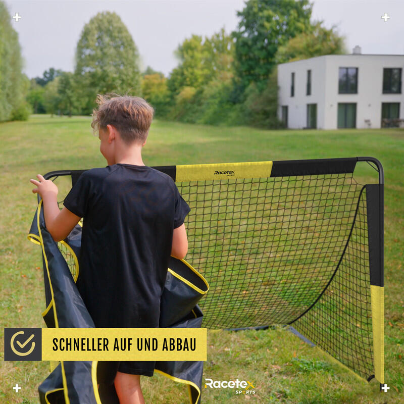 RACETEX Kinderfußballtor 2‑in‑1 mit Torwand 150x90 cm 6/6