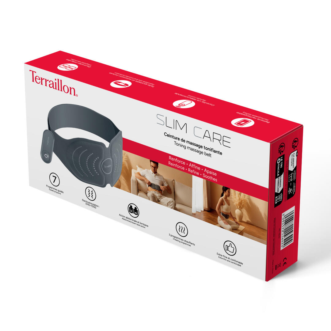 Ceinture chauffante Dos et Ventre sans Fil, Electrostimulation avec Télécommande 7/7