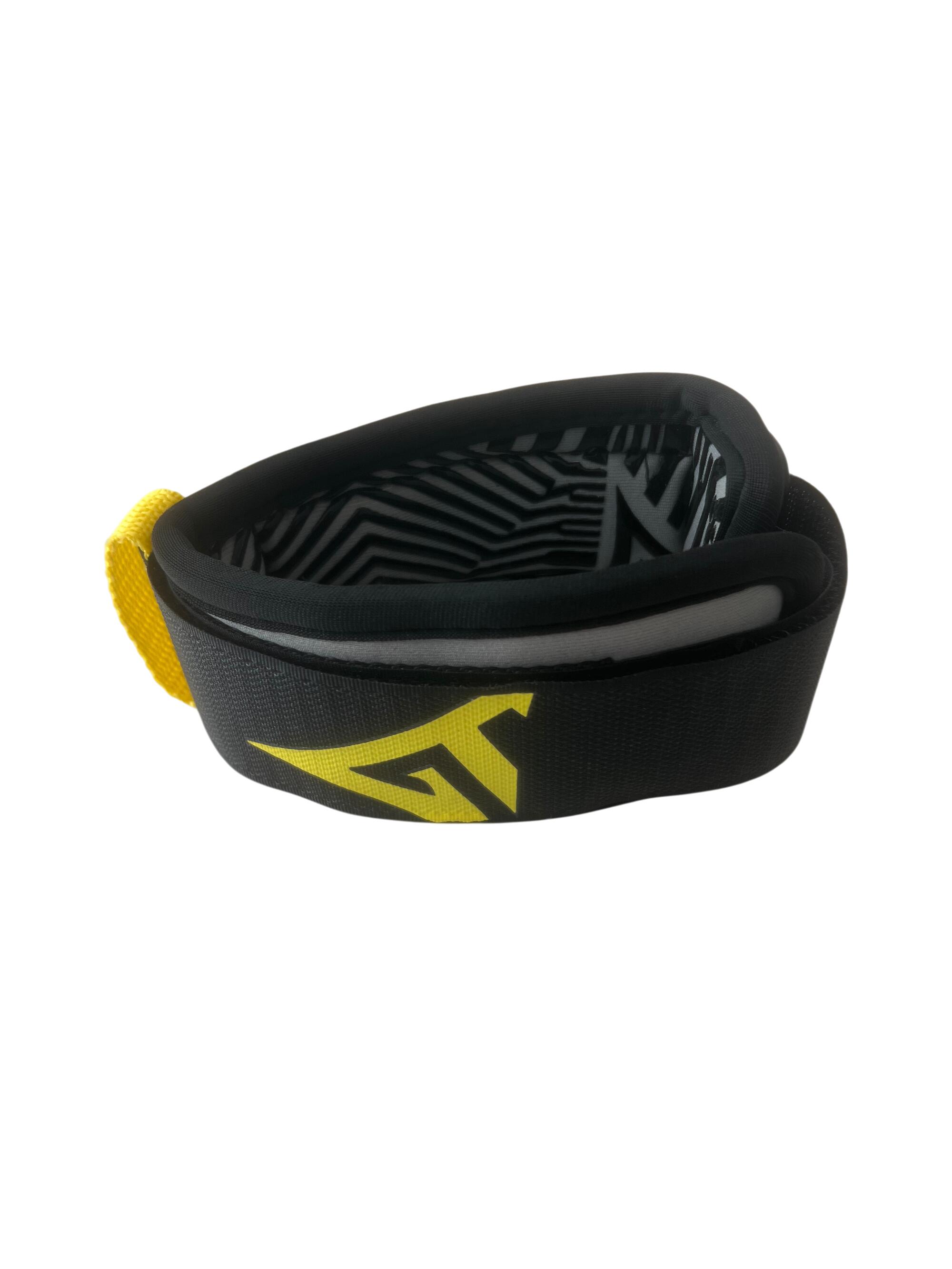 Leash bodyboard 9 mm, ultrarresistente, bíceps, amarillo/negro 3/4