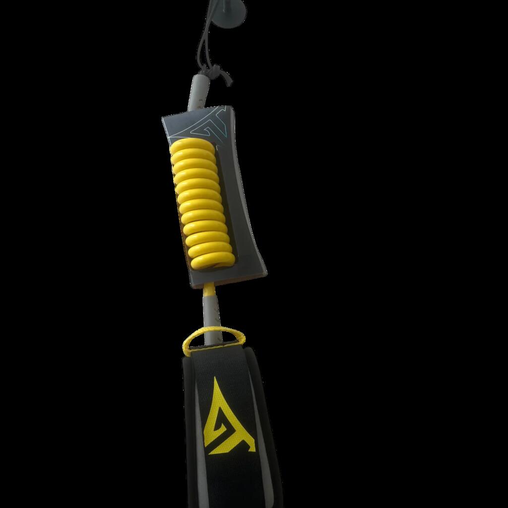 Bodyboard Leash 9mm, Ultra-resistant, Bicep, Yellow/Black