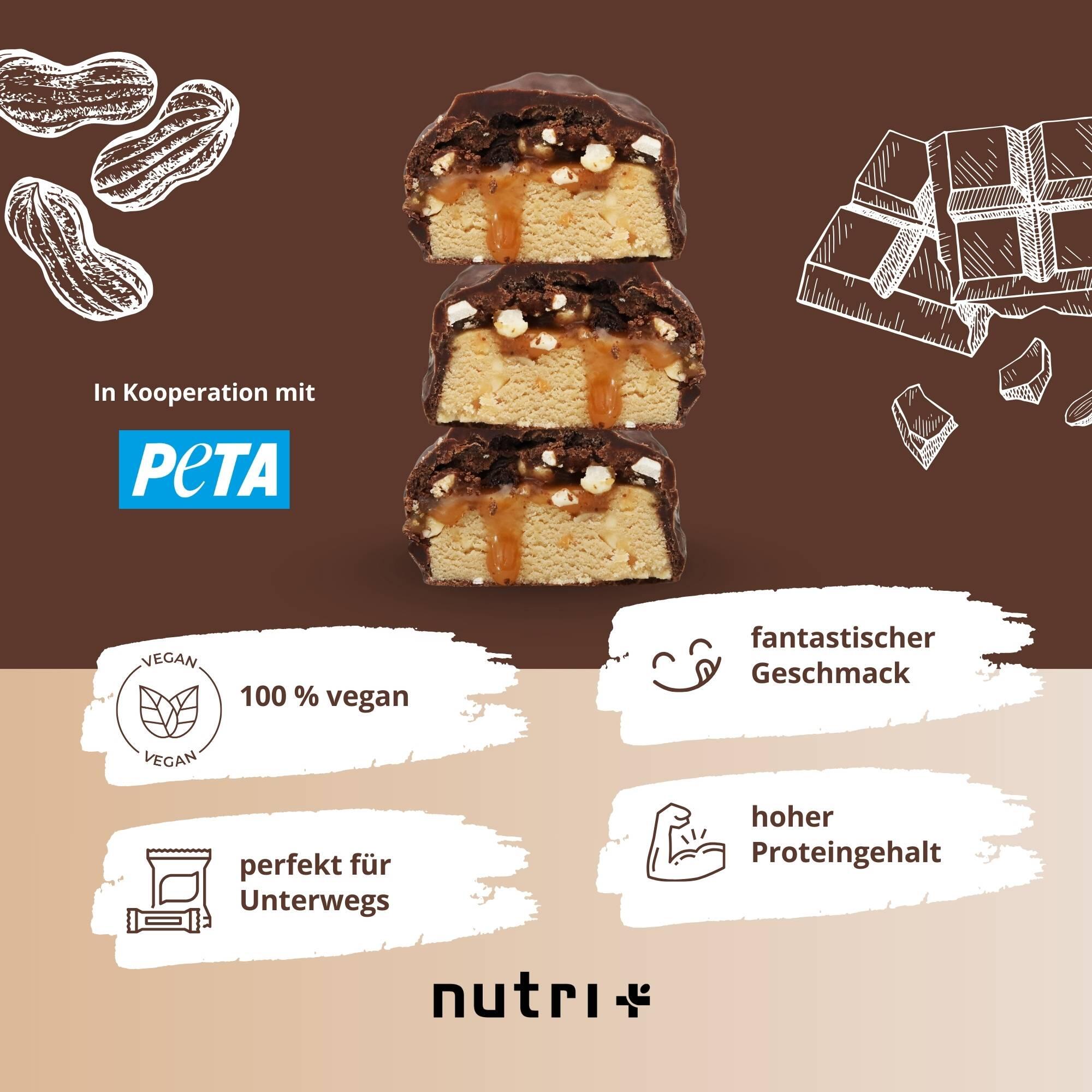 VHEY® Protein Bar Riegel Peanut Caramel 12er-Box 4/6