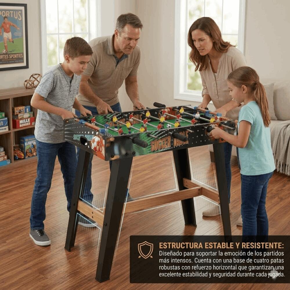 Table de baby-foot DEVESSPORT | Table compacte 69 x 37 x 60 cm avec accessoires 2/5