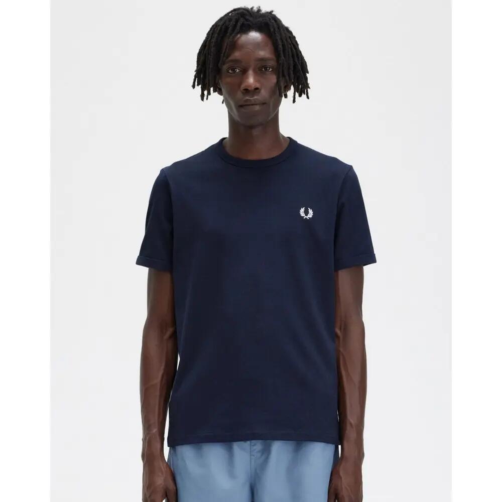 Fred Perry Men's Navy Ringer T-shirt
