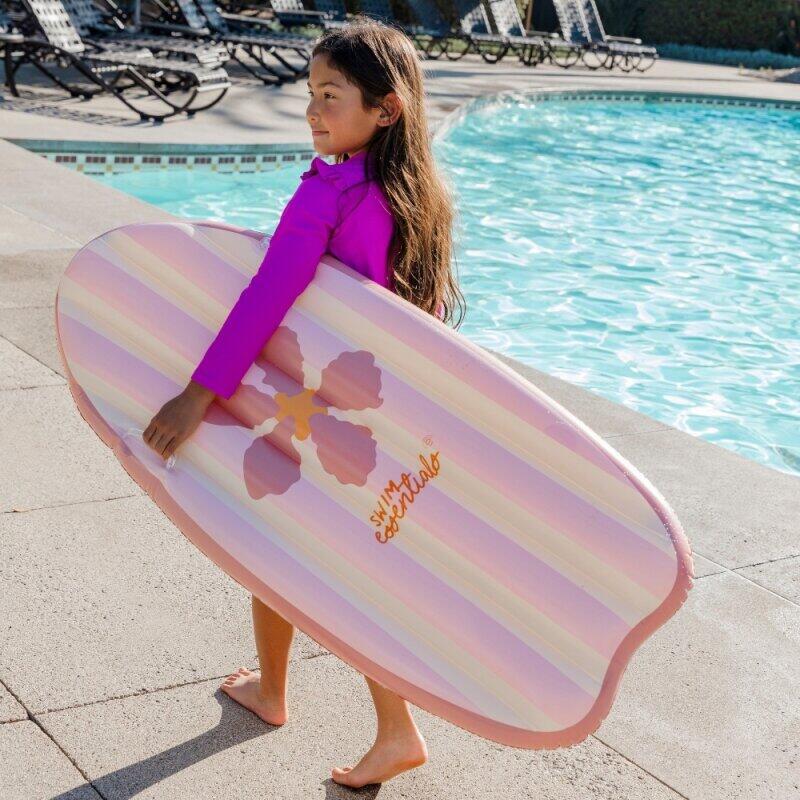 Swim Essentials Inflatable Surfboard - Pink - Flower Market 3/7