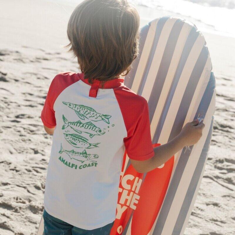 Swim Essentials Inflatable Surfboard - Red/blue - Catch Of The Day 4/6