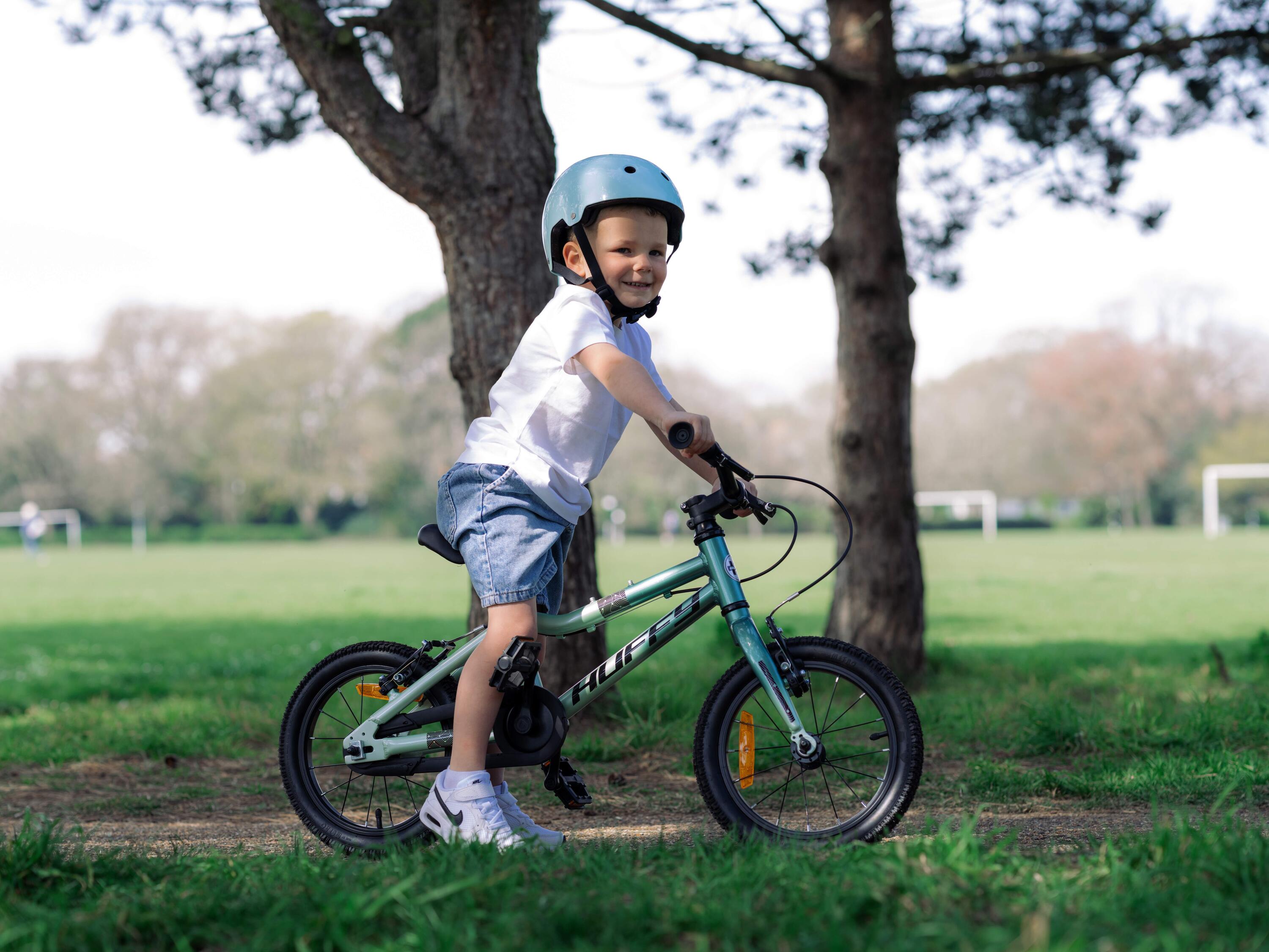 Huffy 14-inch Literide-fiets, groen, voor kinderen van 4 tot 6 jaar 6/7
