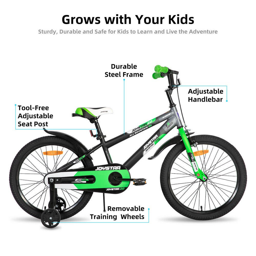 Garçons et filles vélo vélo enfant 20" roulettes et panier, 7-13 ans New Berry 2/6