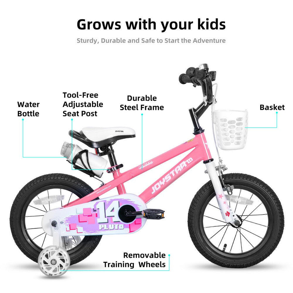 Vélo BMX enfant gar/fill 16" roulettes+gourde,4-7a Pluto 2/6