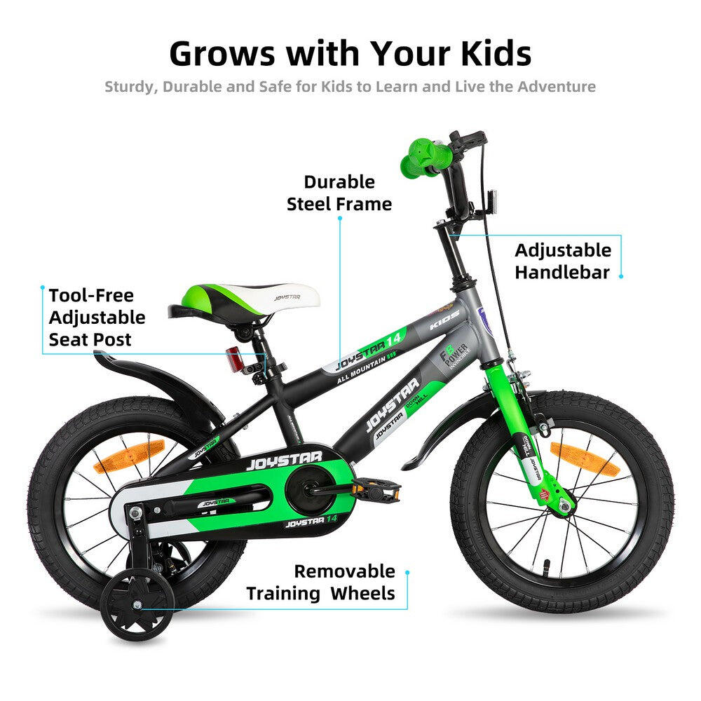Garçons et filles vélo vélo enfant 14" roulettes et panier, 3-5 ans New Berry 2/6