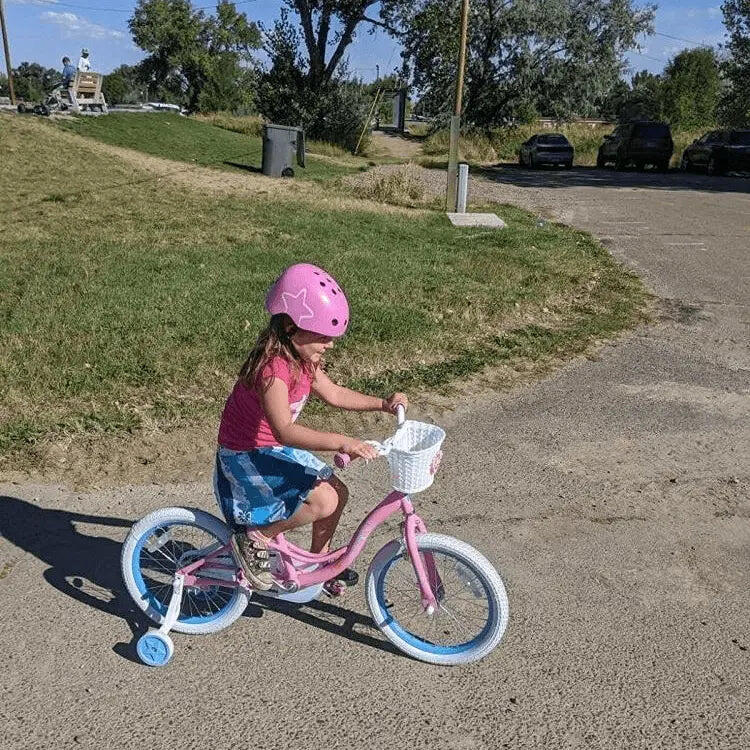 Fille vélo vélo enfant 14" roulettes+frein main,3-5a 2/6
