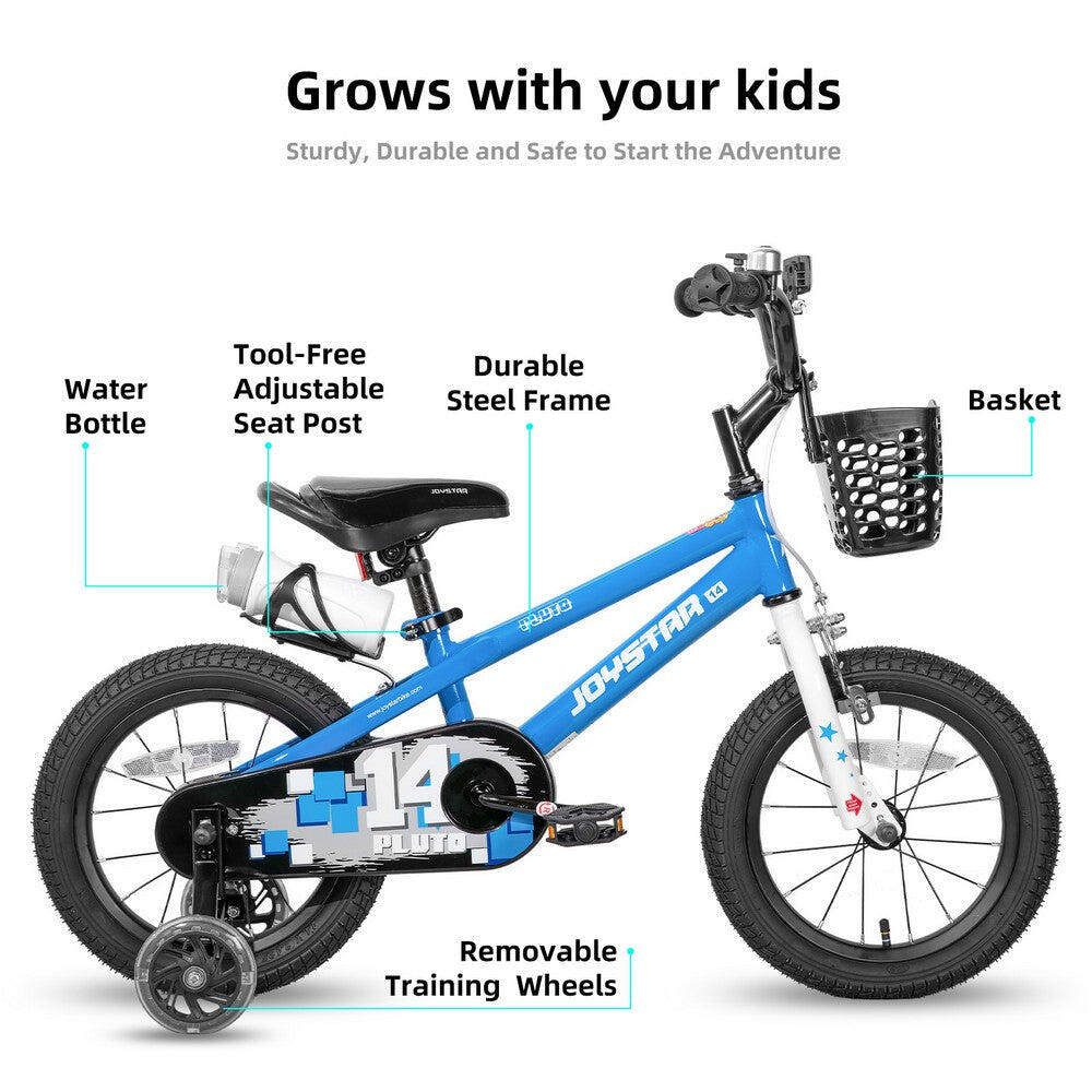 Vélo BMX enfant gar/fill 16" roulettes+gourde,4-7a Pluto 2/6
