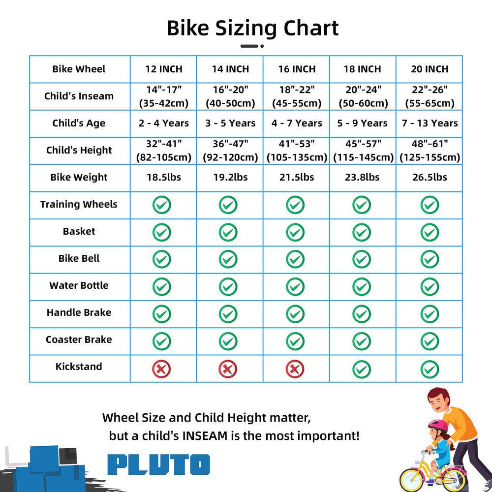 Vélo BMX enfant gar/fill 14" roulettes,3-5a Pluto 5/6