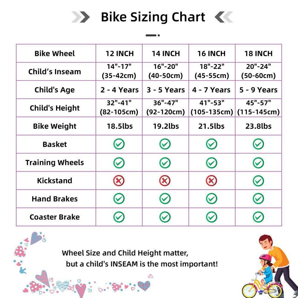 Fille vélo vélo enfant 18" roulettes+panier+frein main,5-8a 5/6
