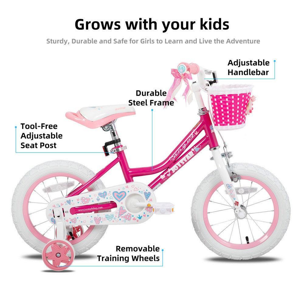 Fille vélo vélo enfant 16" roulettes+panier,4-7a 4/6