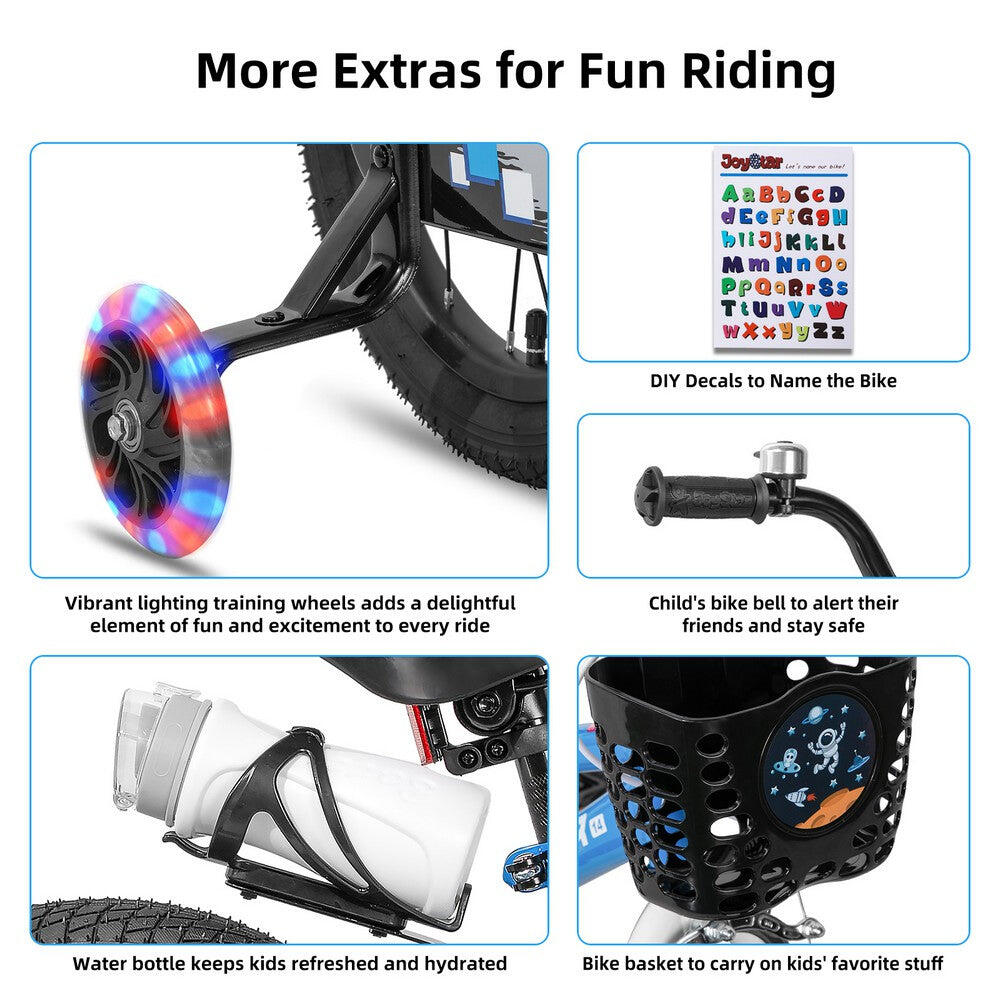 Vélo BMX enfant gar/fill 14" roulettes,3-5a Pluto 4/6