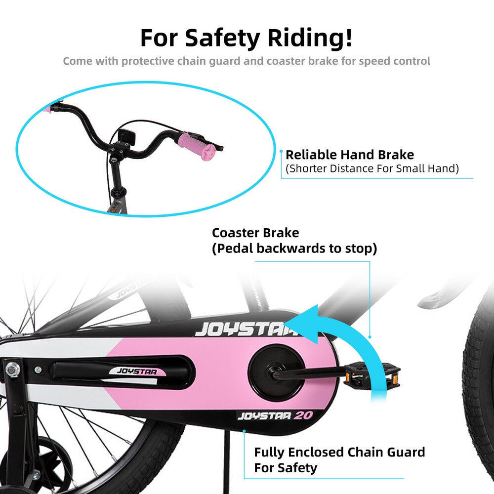 Garçons et filles vélo vélo enfant 20" roulettes et panier, 7-13 ans New Berry 3/6