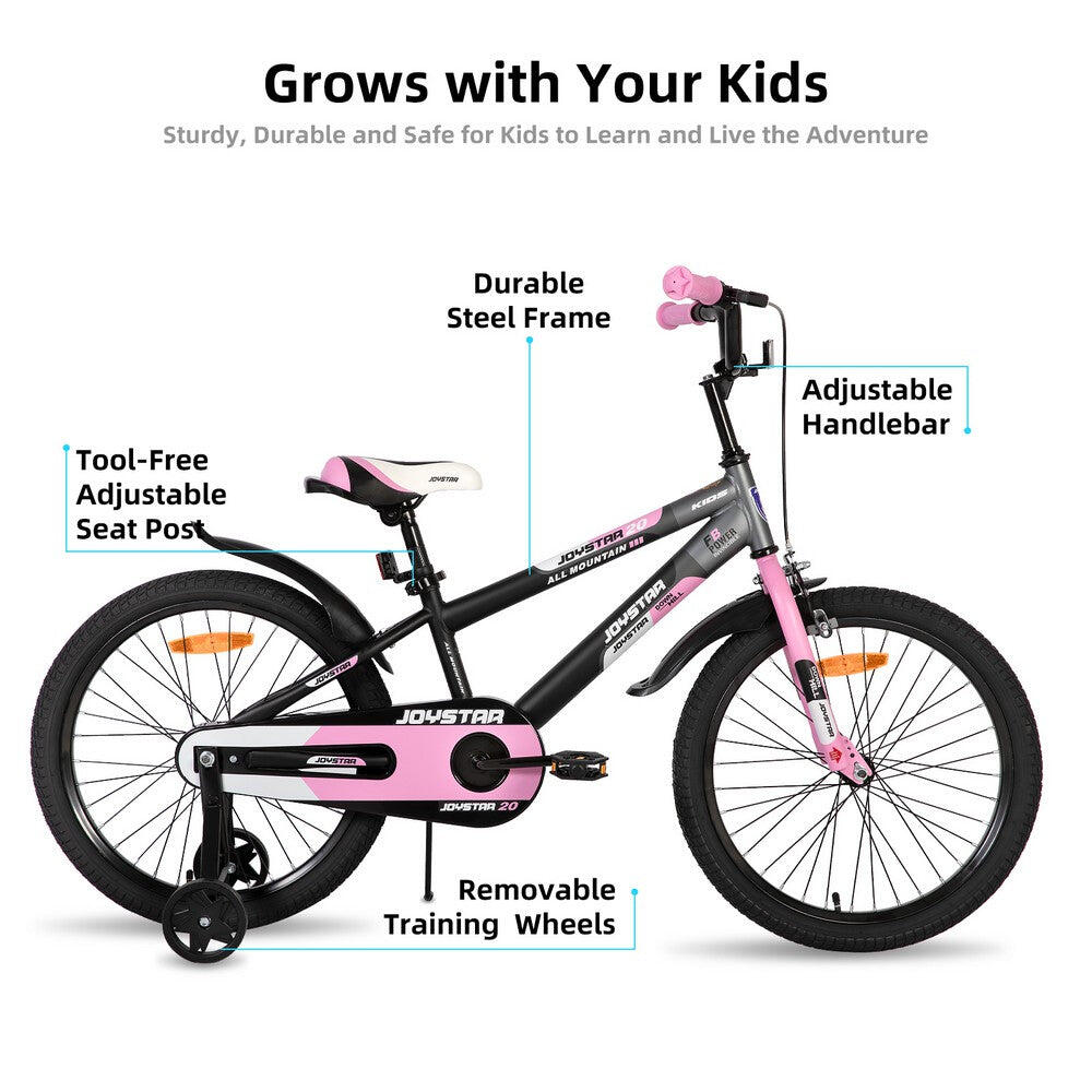 Garçons et filles vélo vélo enfant 20" roulettes et panier, 7-13 ans New Berry 2/6