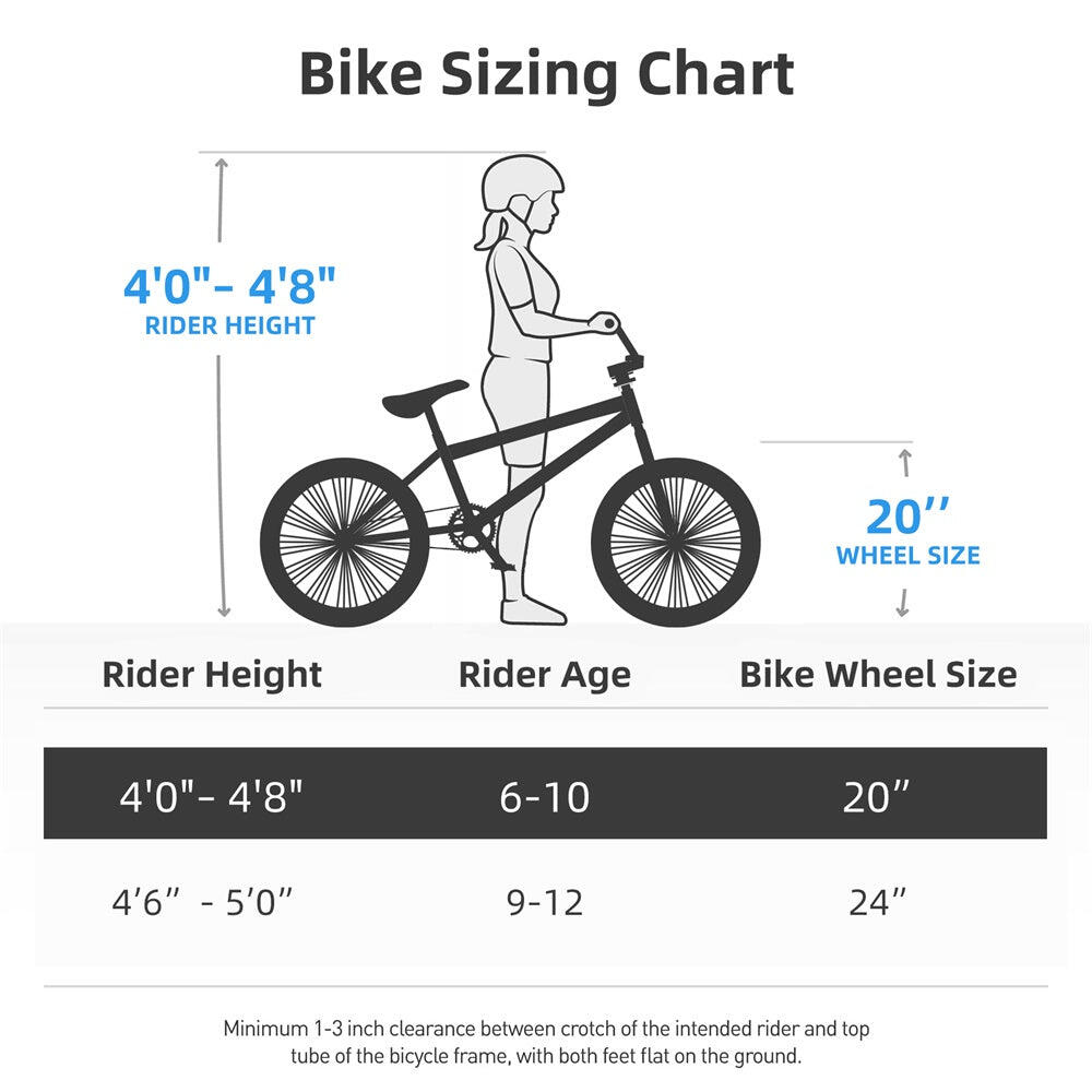 Garçon et fille vélo BMX enfant 20" freestyle,6-10a 4/6