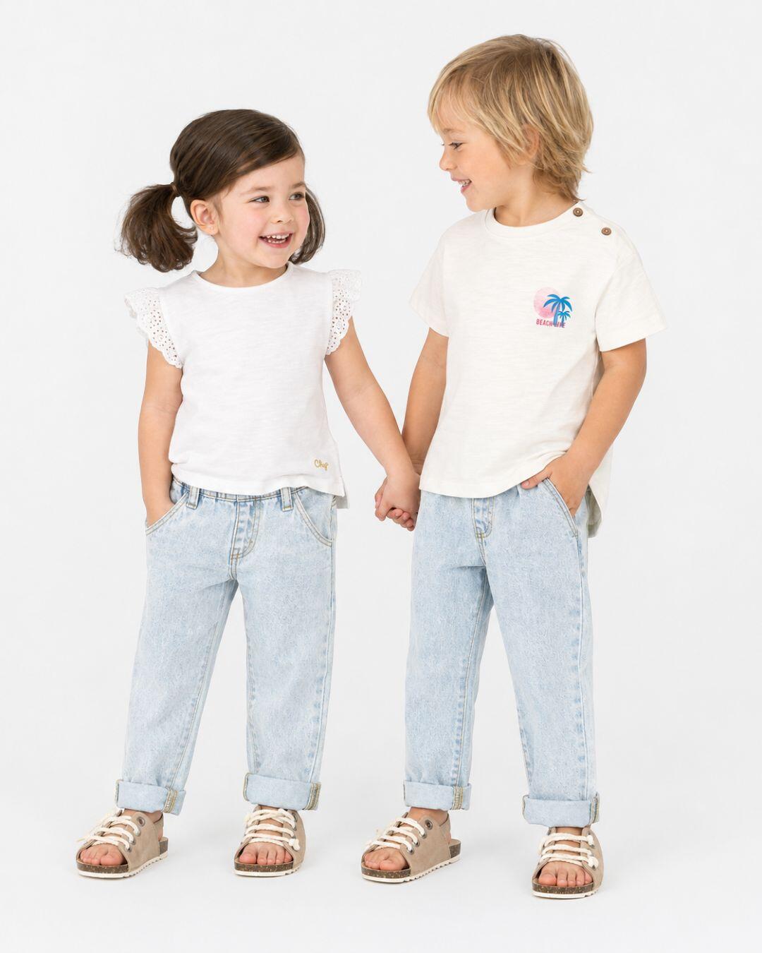Pantalón tejano bebé unisex 1/5