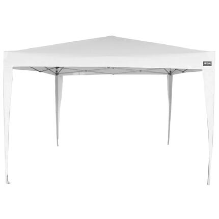 Opvouwbaar en in hoogte verstelbaar tuinpaviljoen 300x300x240/250 cm wit Aktive