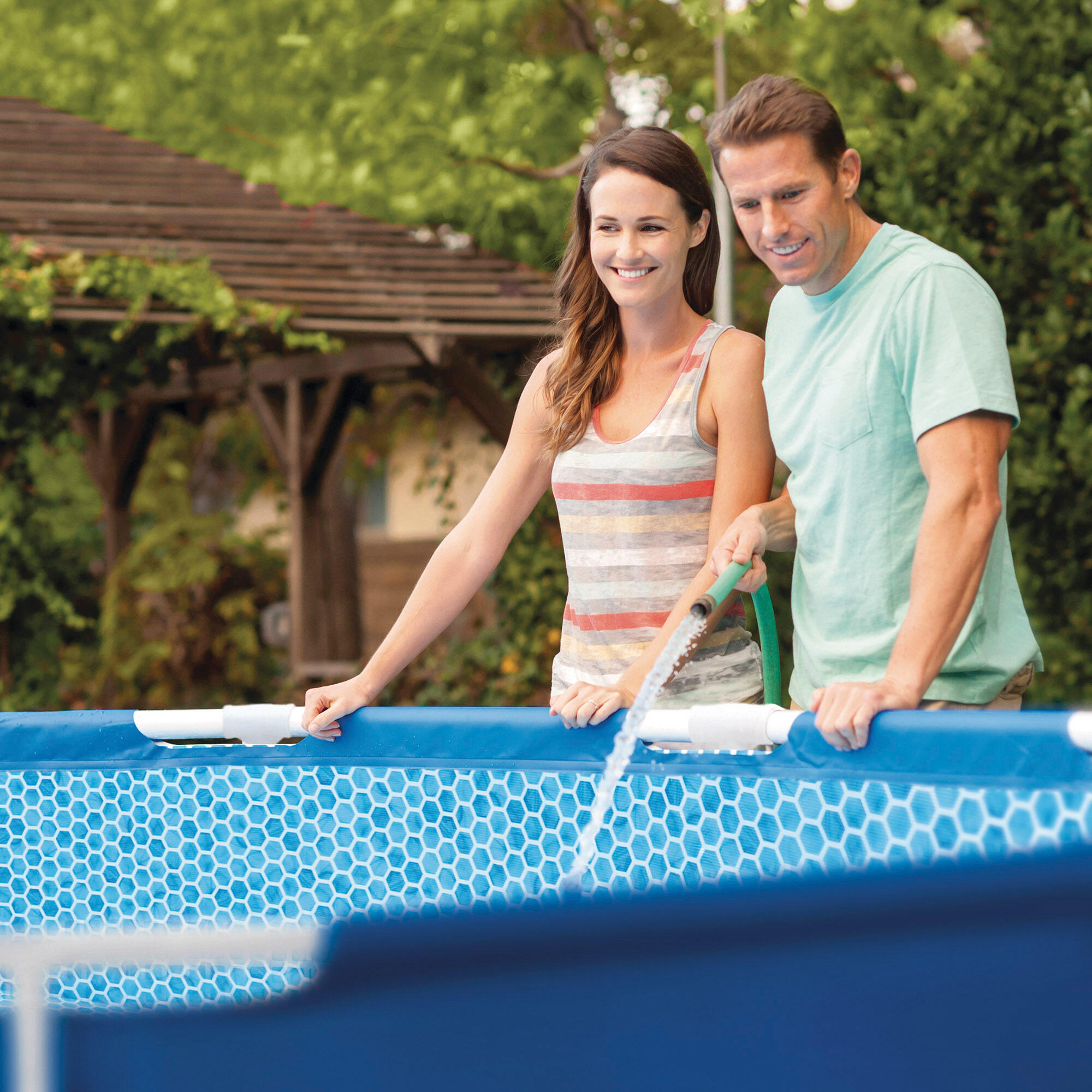 450 x 220 x 90 cm Intex Metal Frame Piscine Rectangulaire 6/7