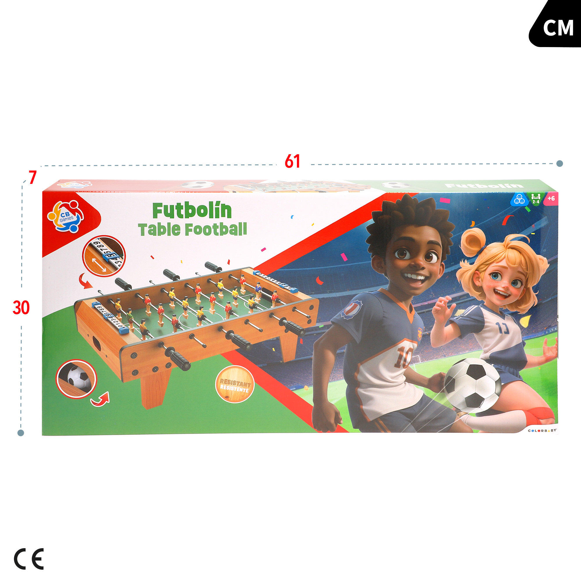 Table de football en bois 60x30x20 cm CB Games 6/7
