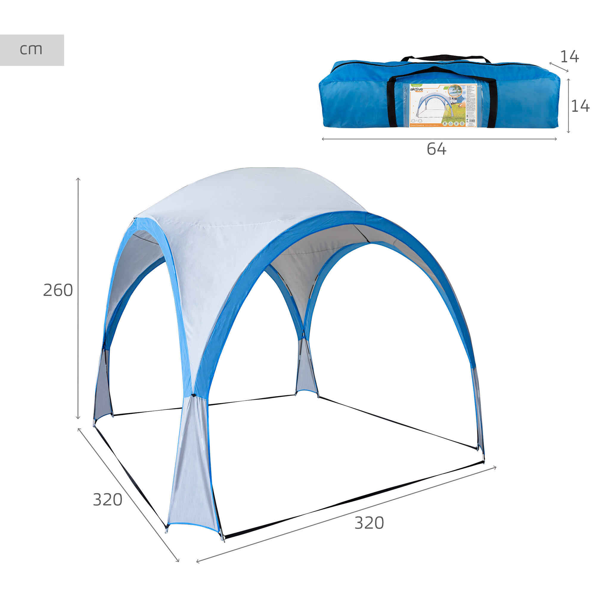 Tente de camping imperméable Aktive 4/7