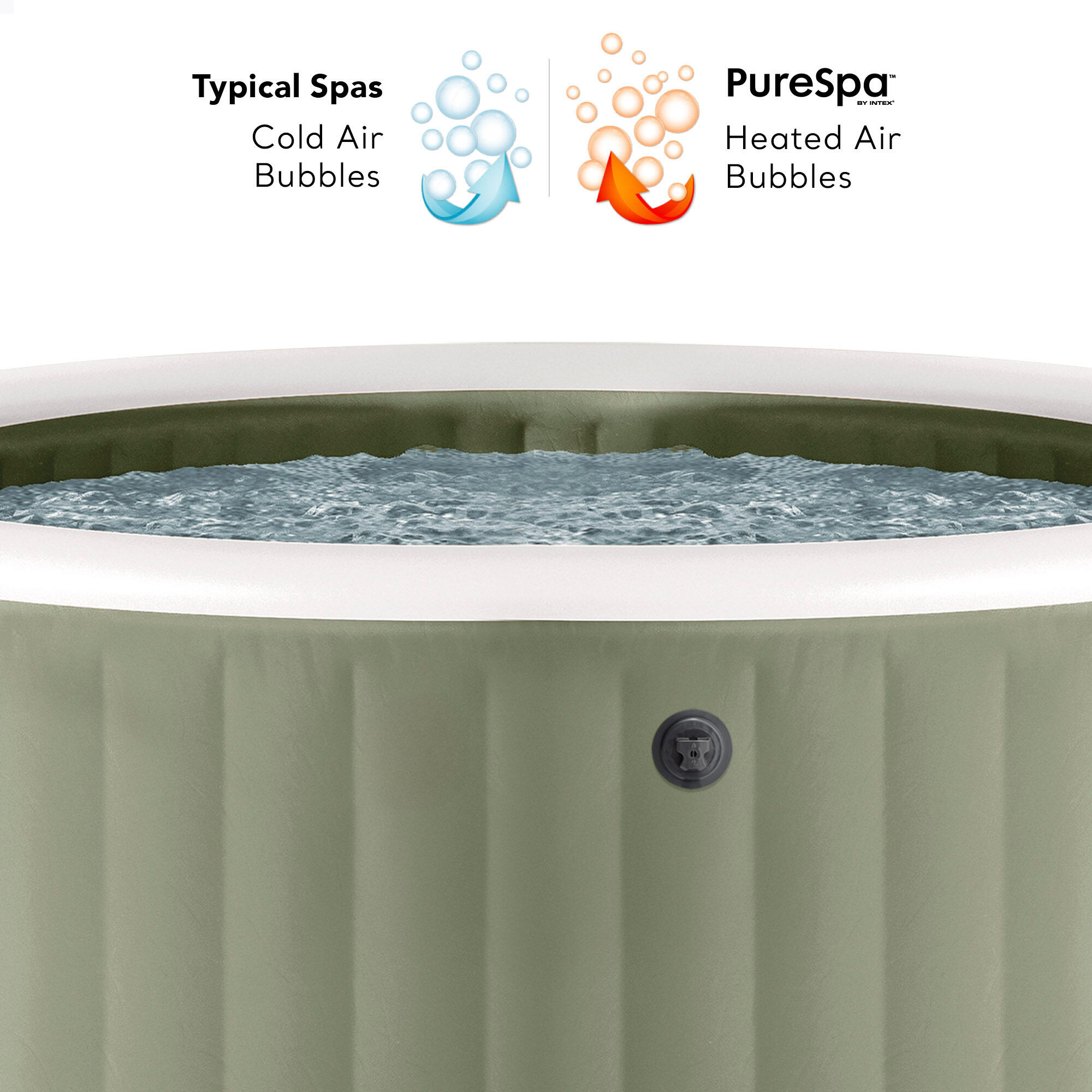 Spa inflável INTEX Massagem com bolhas Verde Oliva 6 pessoas D216x71 cm 7/7