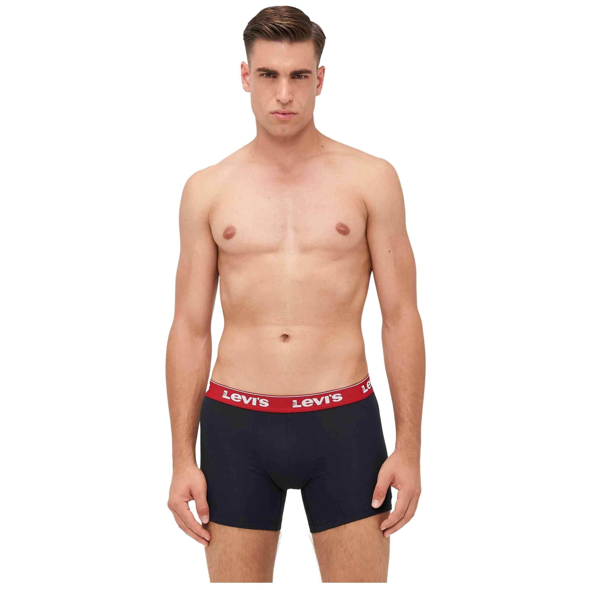 3 er Pack Herren Levis REPEAT LOGO BOXER Brief Boxershorts Unterwäsche Pants 4/5