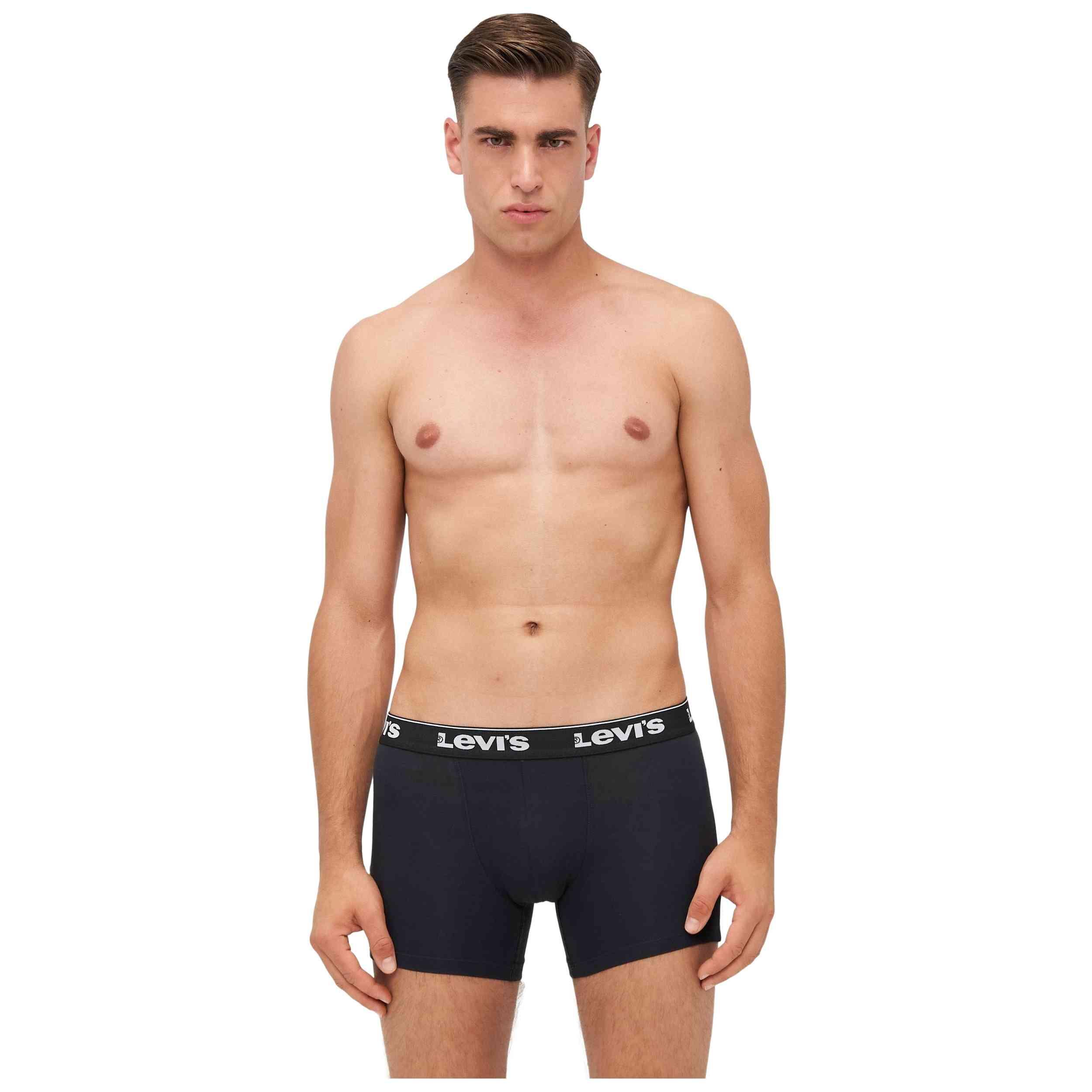 3 er Pack Herren Levis REPEAT LOGO BOXER Brief Boxershorts Unterwäsche Pants 4/5