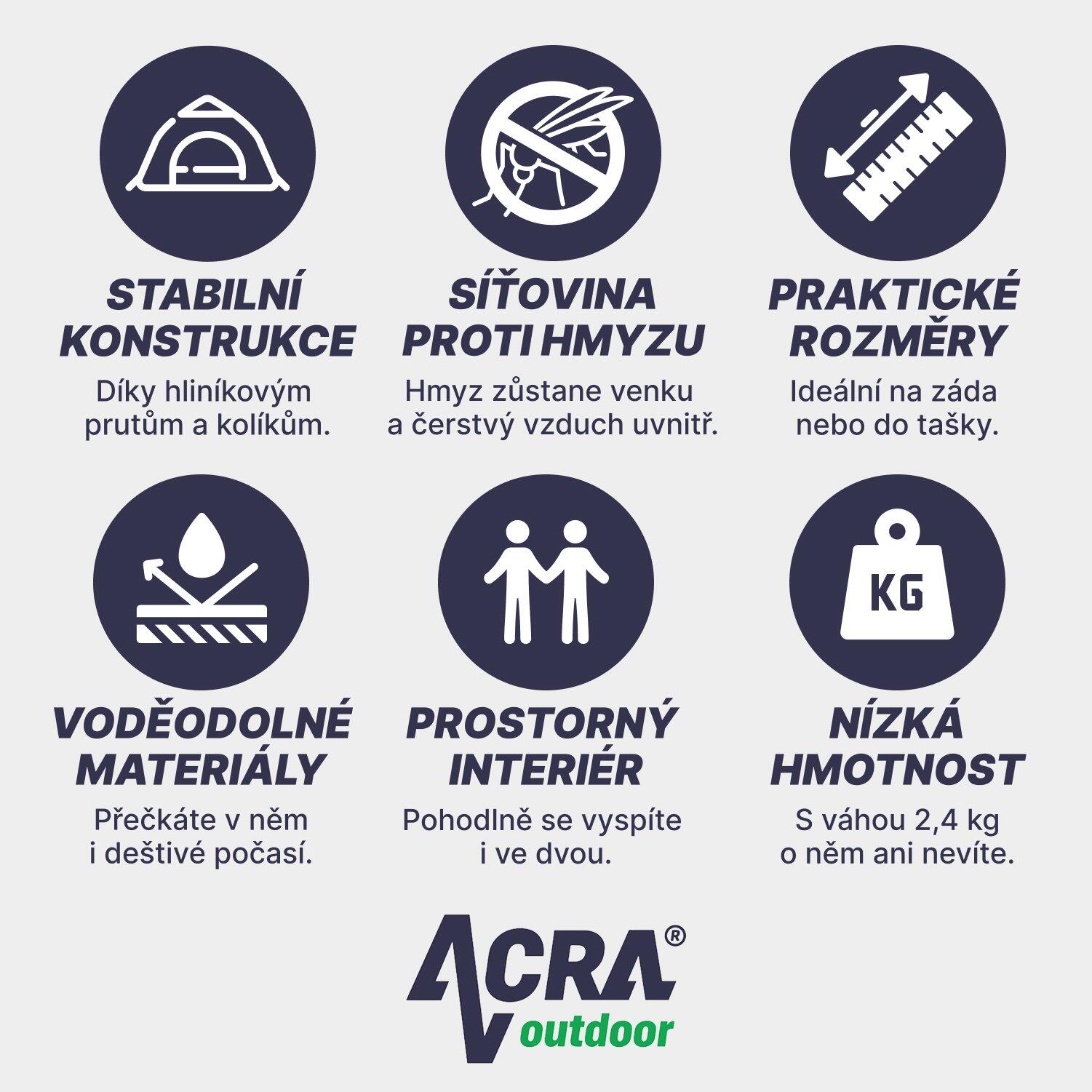 Turistický ultralehký stan ST32 pro 2 osoby 3/7
