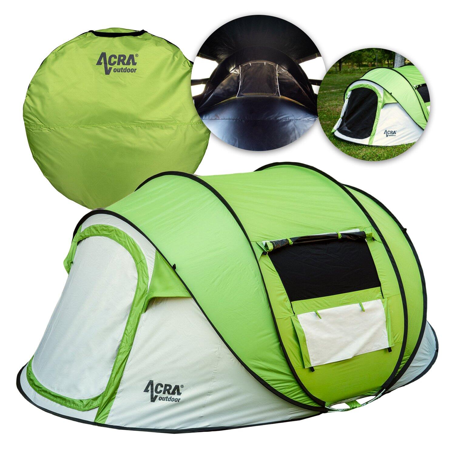 ACRA Samorozkládací stan Outdoor ST30 pro 2-3 osoby/2seconds se zatmavením