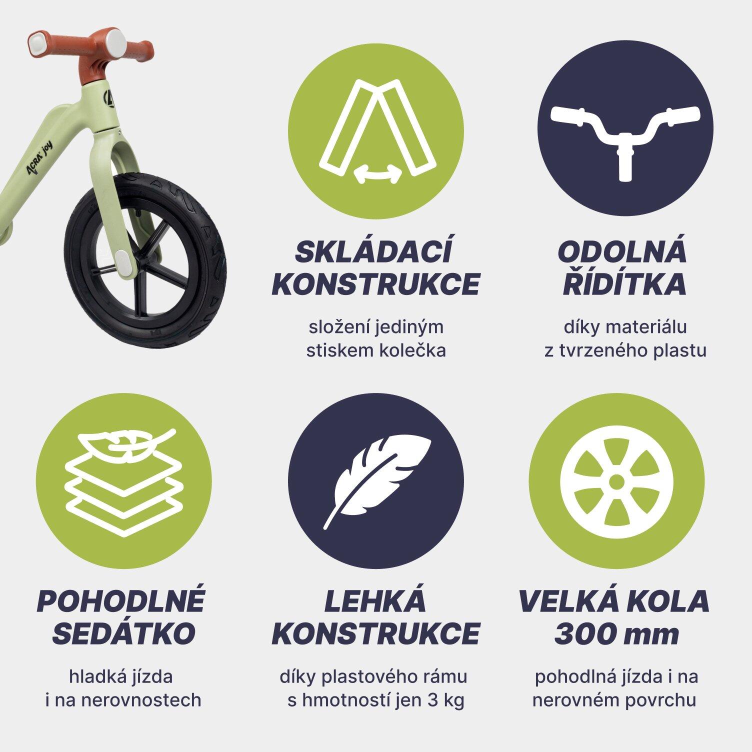 Odrážedlo Joy Streeter skládací, plastové 3/7