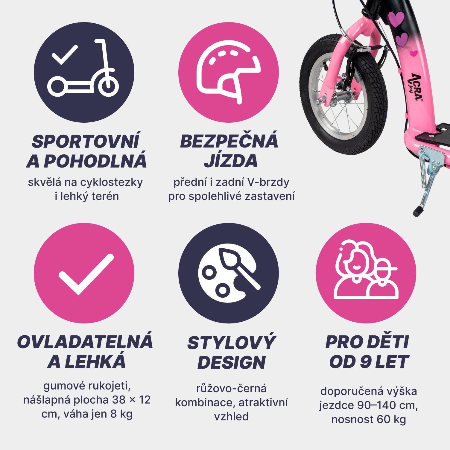 Dětská koloběžka Joy Grace 12" 4/7