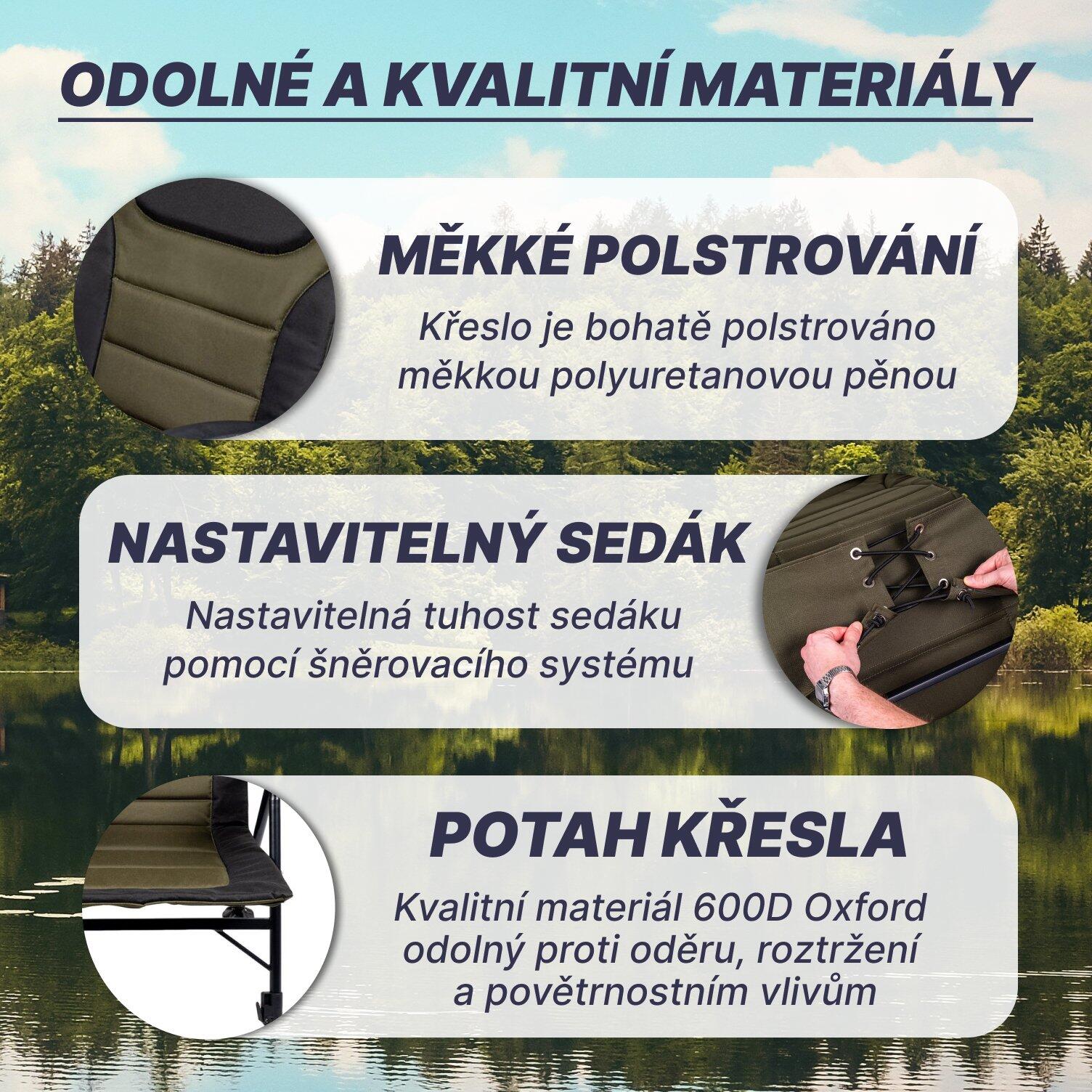 Křeslo Outdoor Comfort s nastavitelnou tuhostí sedáku 6/7