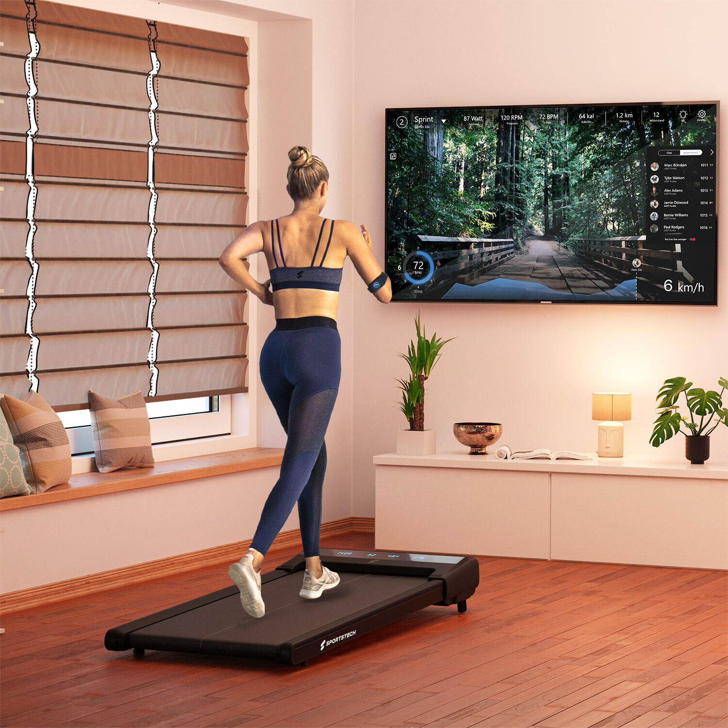 Sportstech sWalk Lite - Tapis roulant de bureau innovant 4/7