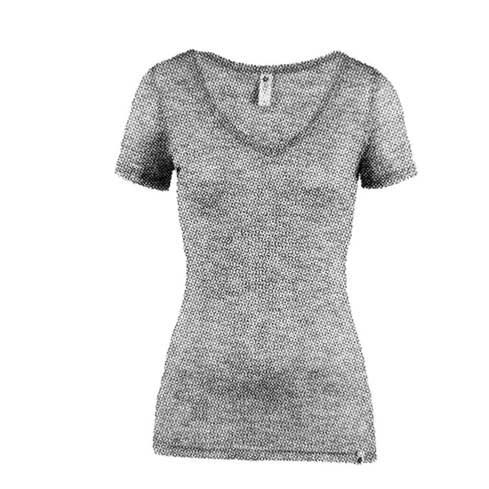 MERINO SKINS Womens Verona V-Neck Tee Thermal Top Wool Blend